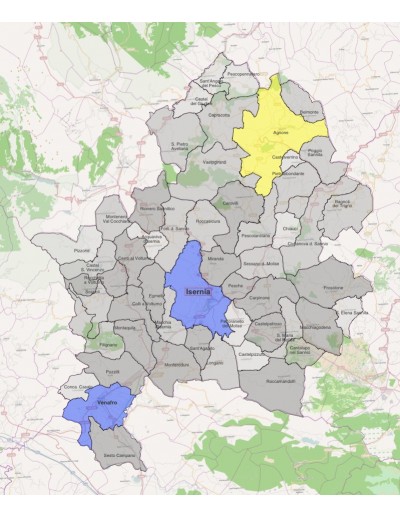 Mappa dei comuni della provincia di Isernia KML