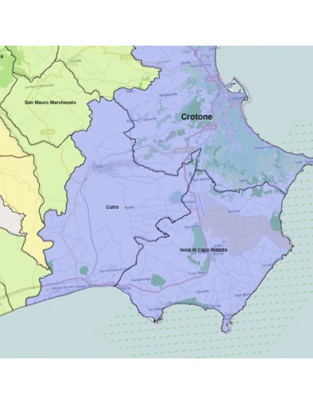 Mappa dei comuni della provincia di Crotone KML