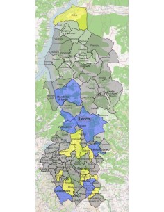 Mappa dei comuni della provincia di Lecco KML 2