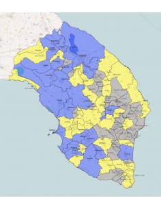 Mappa dei comuni della provincia di Lecce KML 2