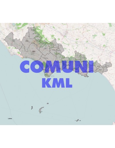 Mappa dei comuni della provincia di Latina KML