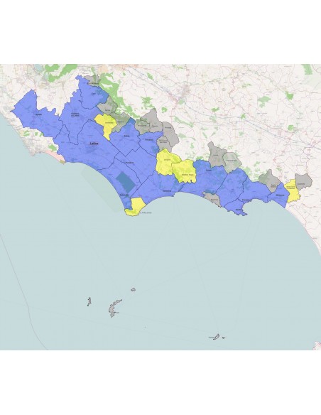 Mappa dei comuni della provincia di Latina KML