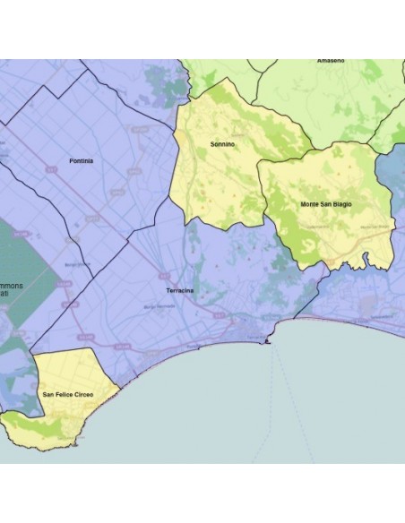 Mappa dei comuni della provincia di Latina KML