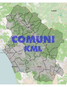 Mappa dei comuni della provincia di Lucca KML