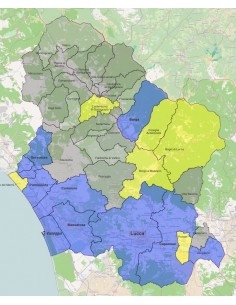 Mappa dei comuni della provincia di Lucca KML 2