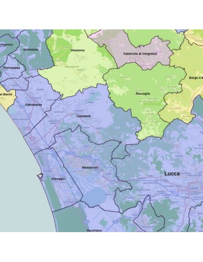 Mappa dei comuni della provincia di Lucca KML