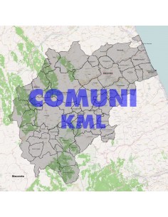 Mappa dei comuni della provincia di Macerata KML