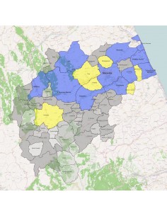 Mappa dei comuni della provincia di Macerata KML 2