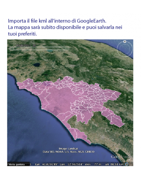 Mappa dei comuni della provincia di Macerata KML