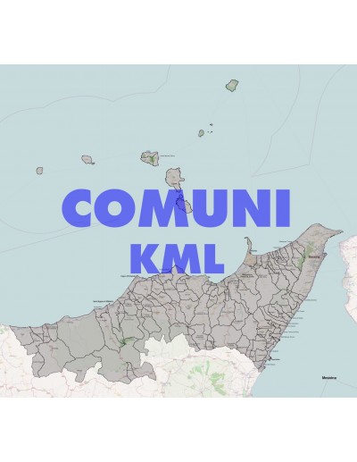 Mappa dei comuni della provincia di Messina KML