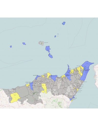 Mappa dei comuni della provincia di Messina KML