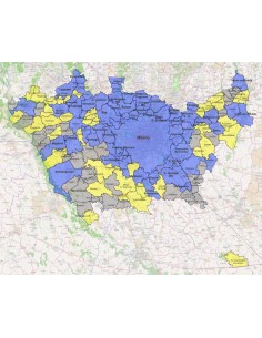 Mappa dei comuni della provincia di Milano KML 2