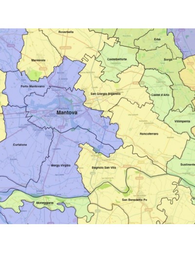 Mappa dei comuni della provincia di Mantova KML
