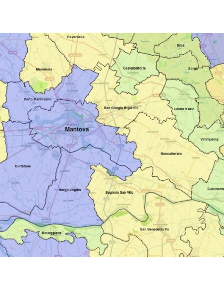 Mappa dei comuni della provincia di Mantova KML
