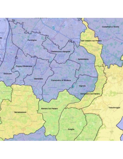 Mappa dei comuni della provincia di Modena KML