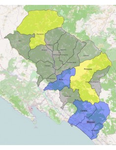 Mappa dei comuni della provincia di Massa-Carrara KML 2