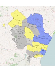 Mappa dei comuni della provincia di Matera KML 2
