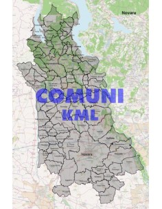 Mappa dei comuni della provincia di Novara KML