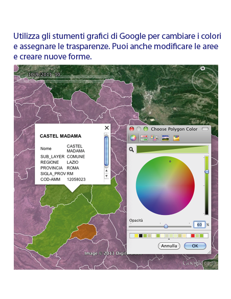 Mappa dei comuni della provincia di Nuoro KML