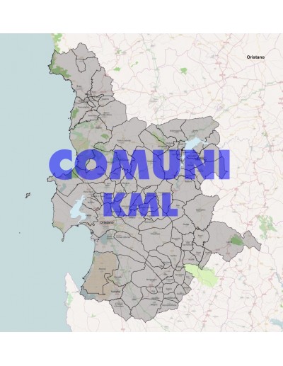 Mappa dei comuni della provincia di Oristano KML