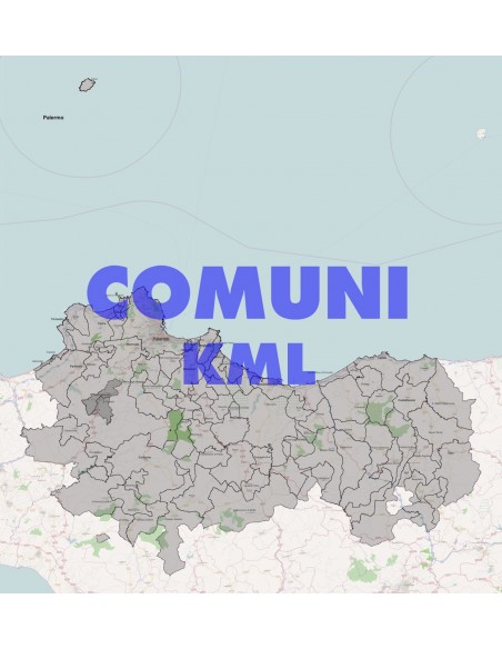Mappa dei comuni della provincia di Palermo KML