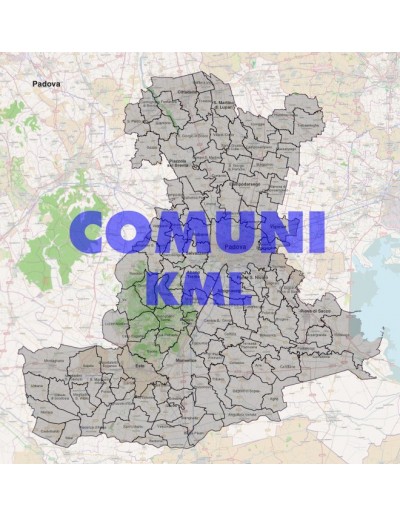 Mappa dei comuni della provincia di Padova KML