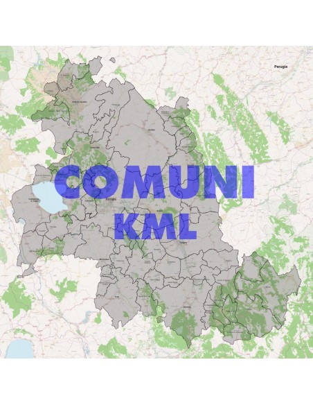 Mappa dei comuni della provincia di Perugia KML