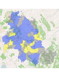 Mappa dei comuni della provincia di Perugia KML 2