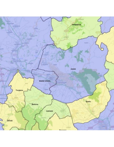 Mappa dei comuni della provincia di Perugia KML