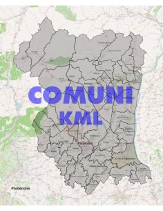 Mappa dei comuni della provincia di Pordenone KML