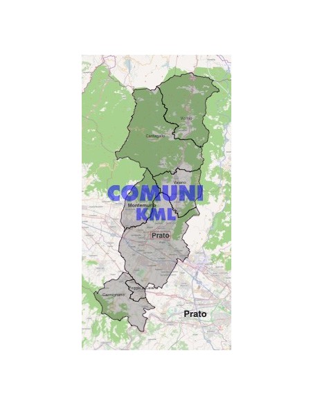 Mappa dei comuni della provincia di Prato KML