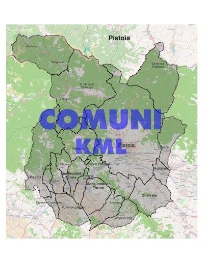 Mappa dei comuni della provincia di Pistoia KML