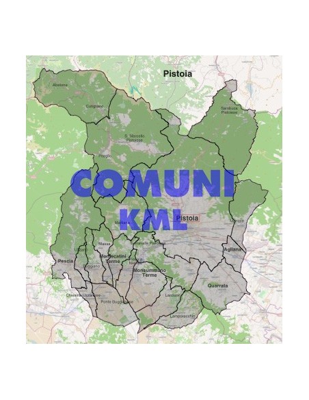 Mappa dei comuni della provincia di Pistoia KML