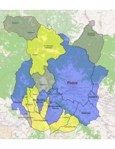 Mappa dei comuni della provincia di Pistoia KML 2