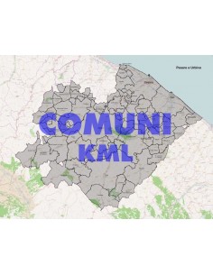 Mappa dei comuni della provincia di Pesaro Urbino KML