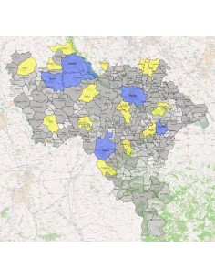 Mappa dei comuni della provincia di Pavia KML 2