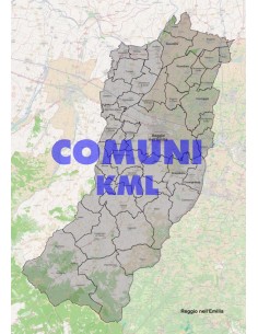 Mappa dei comuni della provincia di Reggio nell'Emilia KML