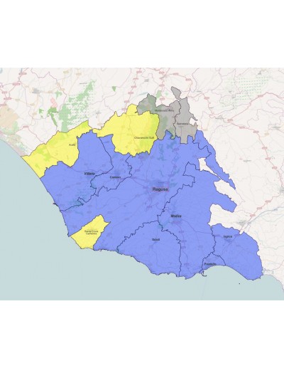 Mappa dei comuni della provincia di Ragusa KML