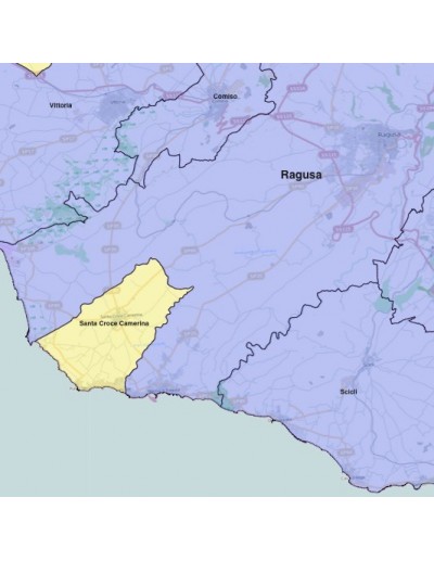 Mappa dei comuni della provincia di Ragusa KML