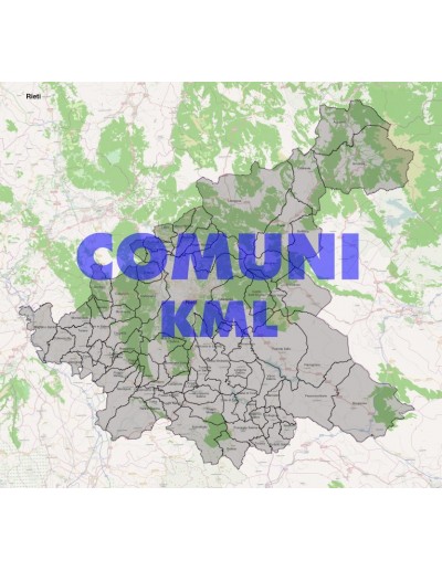 Mappa dei comuni della provincia di Rieti KML