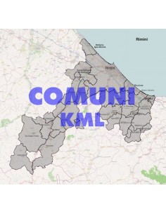 Mappa dei comuni della provincia di Rimini KML