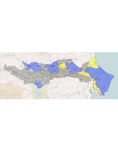 Mappa dei comuni della provincia di Rovigo KML 2