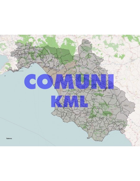 Mappa dei comuni della provincia di Salerno KML
