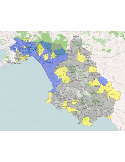 Mappa dei comuni della provincia di Salerno KML