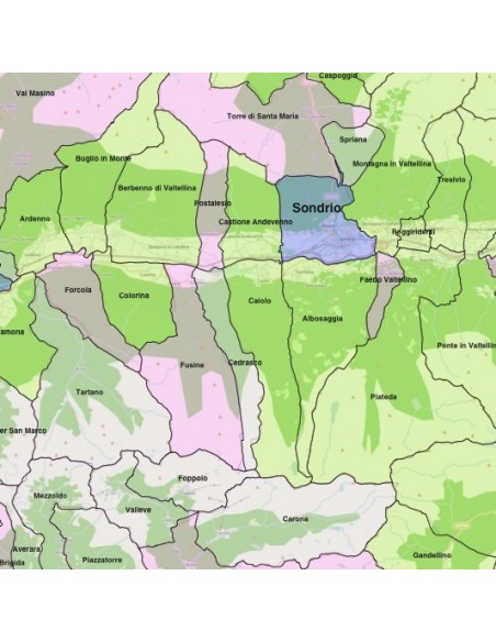 Mappa dei comuni della provincia di Sondrio KML