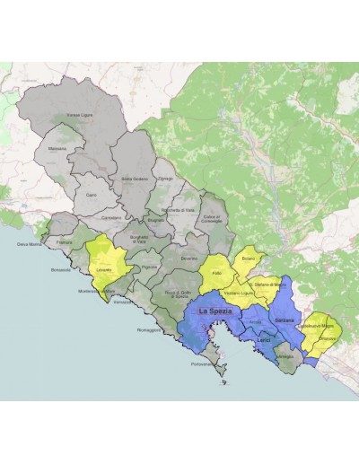 Mappa dei comuni della provincia di La Spezia KML