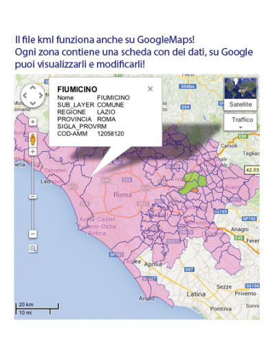 Mappa dei comuni della provincia di La Spezia KML