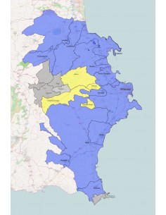 Mappa dei comuni della provincia di Siracusa KML 2