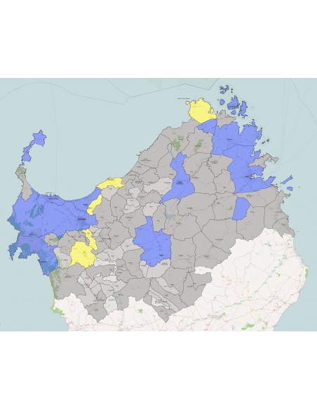 Mappa dei comuni della provincia di Sassari KML