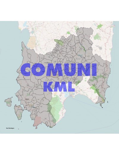 Mappa dei comuni della provincia Sud Sardegna KML